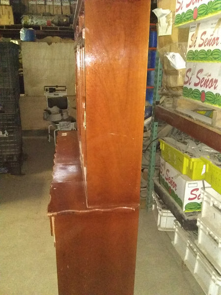 Mueble De Madera Alacena Vitrina Vidrio Aparador 2 Piezas