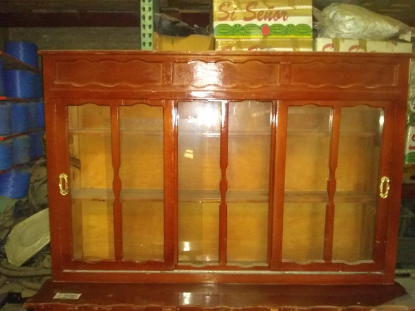 Mueble De Madera Alacena Vitrina Vidrio Aparador 2 Piezas