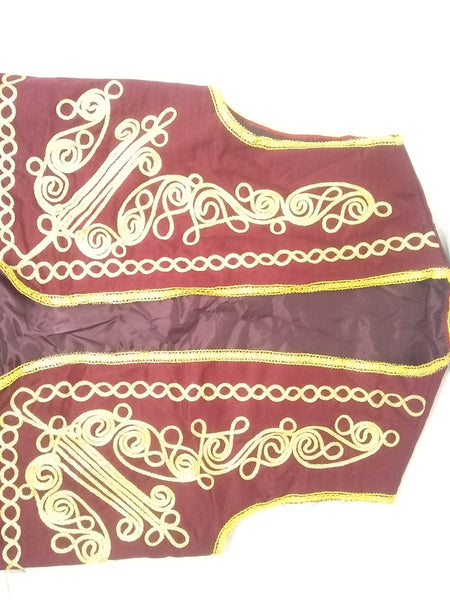 Chaleco Barroco Vintage Negro Con Bordado Dorado Ruya Kayra