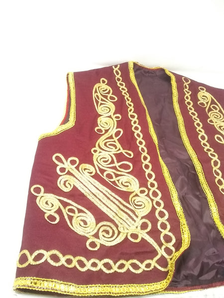 Chaleco Barroco Vintage Negro Con Bordado Dorado Ruya Kayra