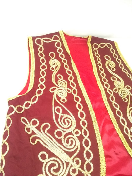 Chaleco Barroco Vintage Negro Con Bordado Dorado Ruya Kayra
