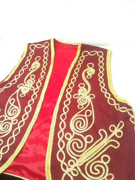 Chaleco Barroco Vintage Negro Con Bordado Dorado Ruya Kayra