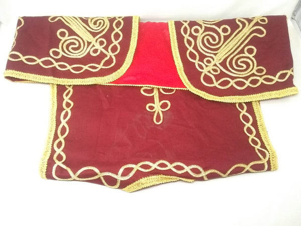 Chaleco Barroco Vintage Negro Con Bordado Dorado Ruya Kayra