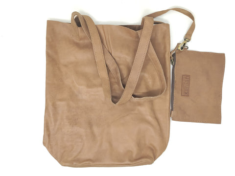 Bolsa De Piel Para Mujer Con Cosmetiquera Casita Xaman