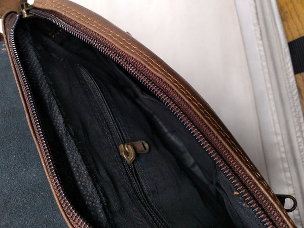 Bolsa Mediana Bandolera Mariconera De Piel Para Hombre