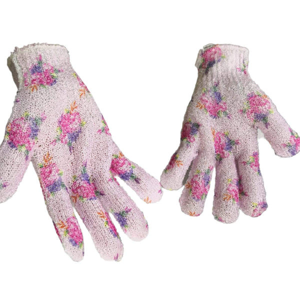 50 Par guantes de baño exfoliantes Avon Flores