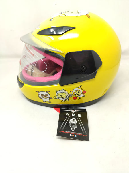 Casco De Moto Infantil Colores Visor Tapa Seguridad Niños