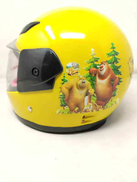 Casco De Moto Infantil Colores Visor Tapa Seguridad Niños