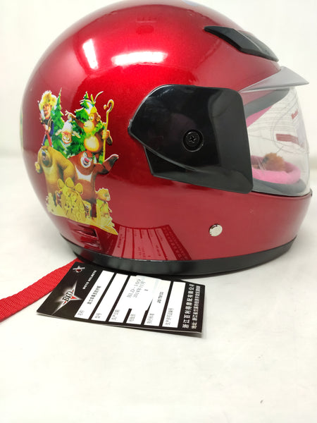 Casco De Moto Infantil Colores Visor Tapa Seguridad Niños