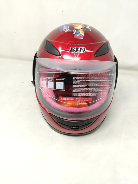 Casco De Moto Infantil Colores Visor Tapa Seguridad Niños