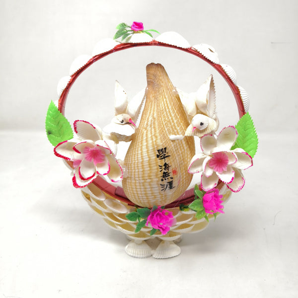 Canasta Cesta Decorativa De Conchas Del Mar Estilo Japones