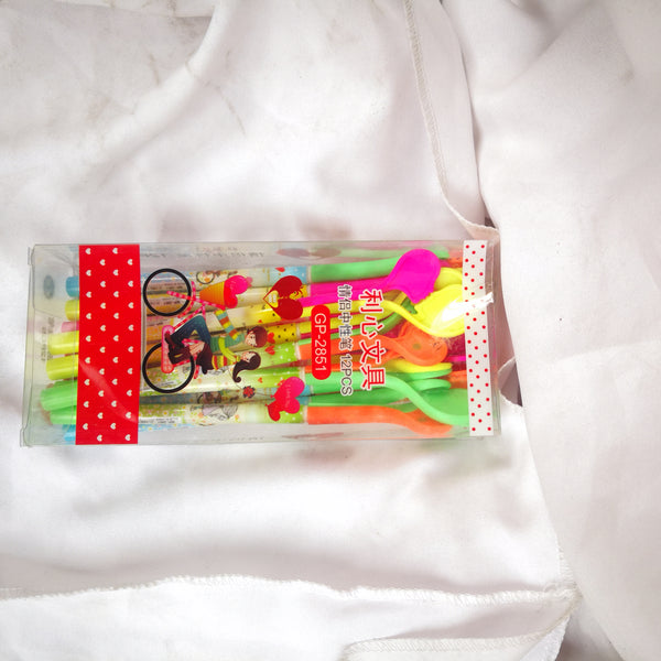 12 plumas lapicero corazón regalo novios