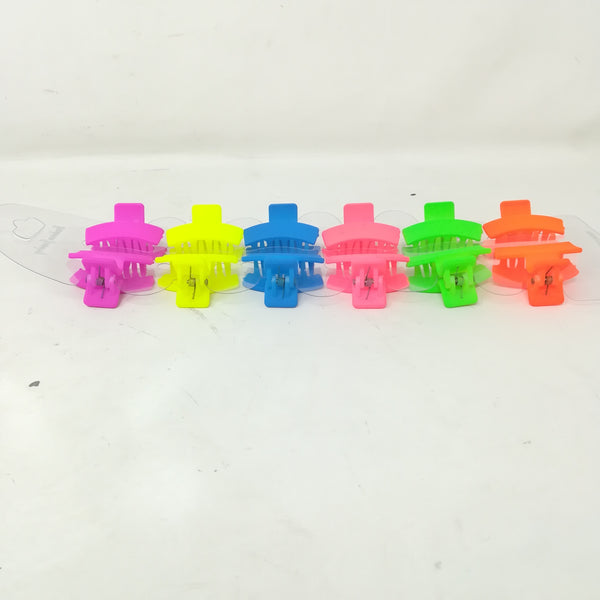 12 pinzas mariposas broche cabello colores fosforescentes
