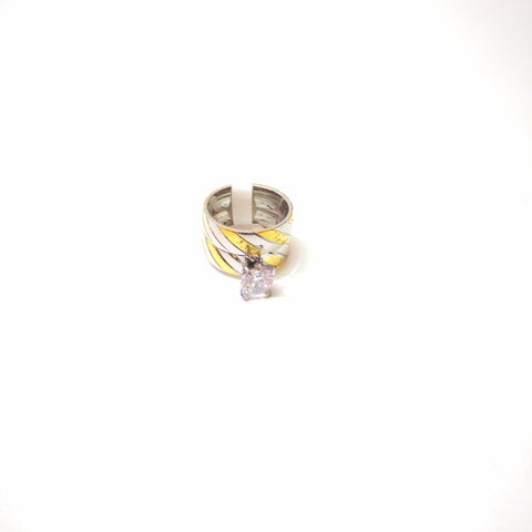 Anillo Doble Dorado Mujer Acero Quirurgico S/Estuche 4