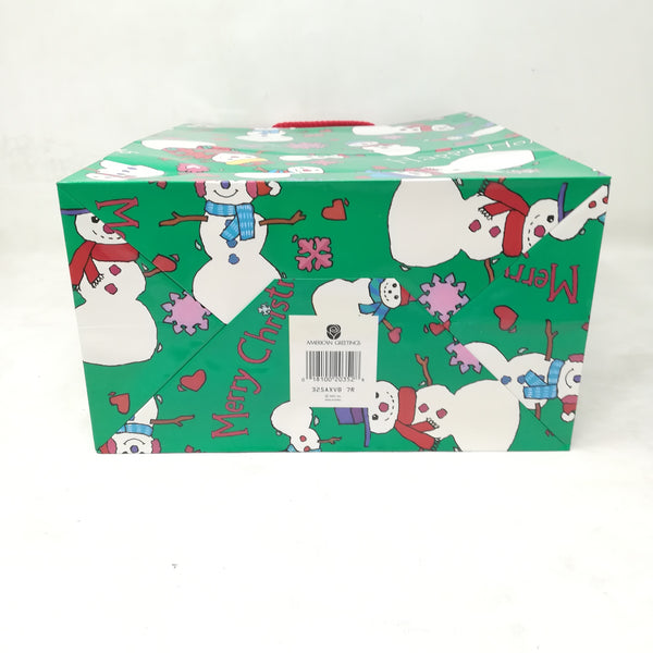 bolsa de regalo navideñas 9pzas muñeco de nieve 33x25x14