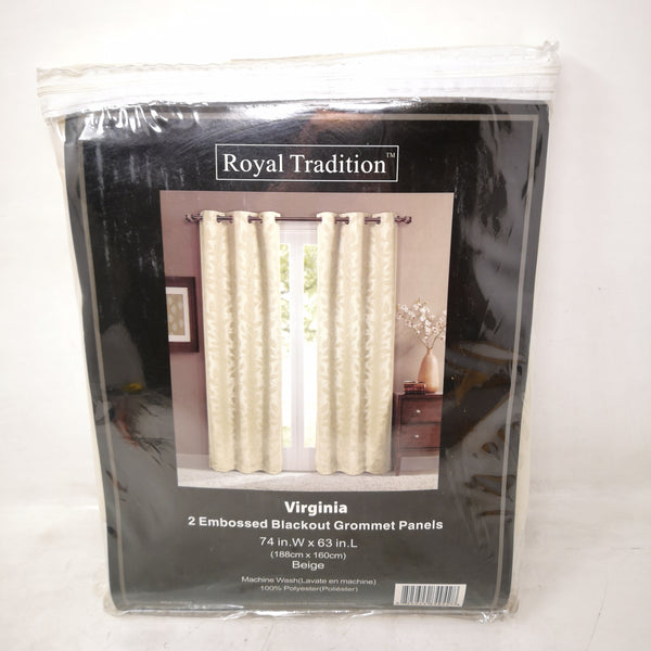 Cortina Doble Ventana Virginia Panel Beige Royal