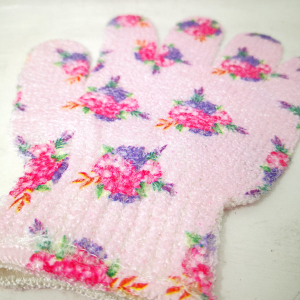 50 Par guantes de baño exfoliantes Avon Flores