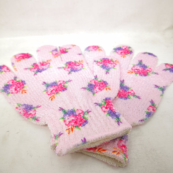 50 Par guantes de baño exfoliantes Avon Flores