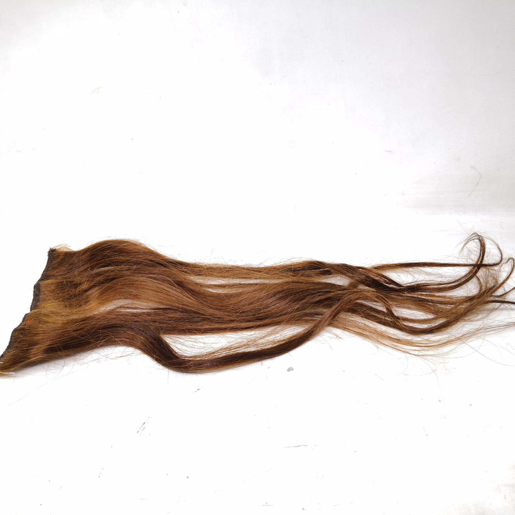 Cortina extensión para cabello de 35 cm castaños