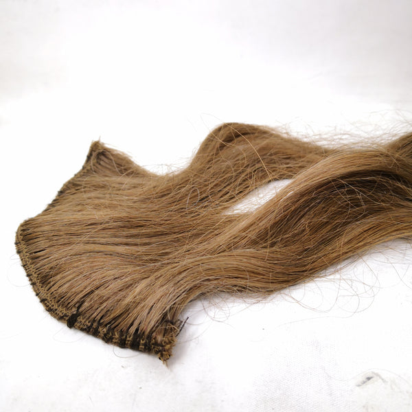 Cortina extensión para cabello de 35 cm castaños