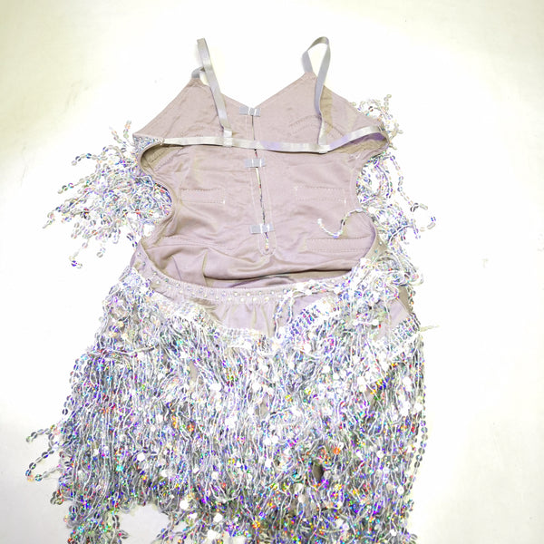 Blusa sin mangas de lentejuelas con tirantes para dama