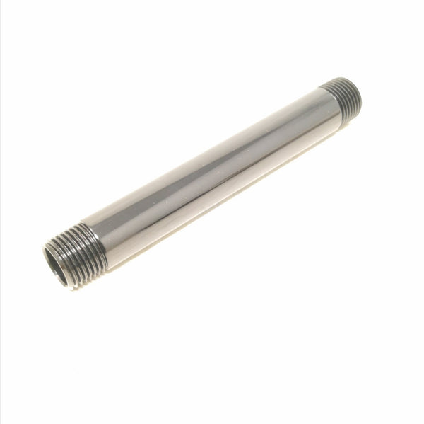 Tubo banner conector ½” x 15cm roscado tubería aluminio