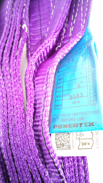 Eslinga Plana Powertex 6 M X 5 CM W1808 1 Tonelada