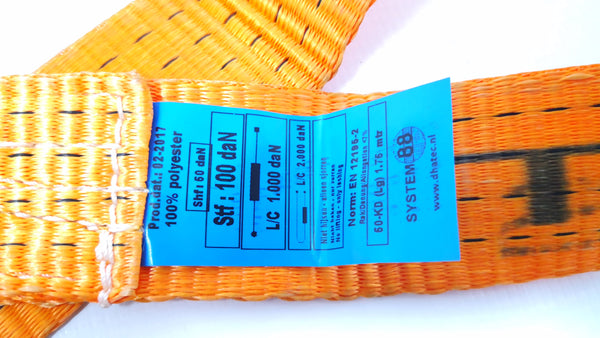 DOS Eslinga Plana Con Hebilla System 1.75 M X 5 Cm 50 Kd Naranja