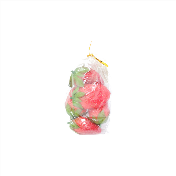 Fresas De Plastico Decoracion Artificial 5Pza