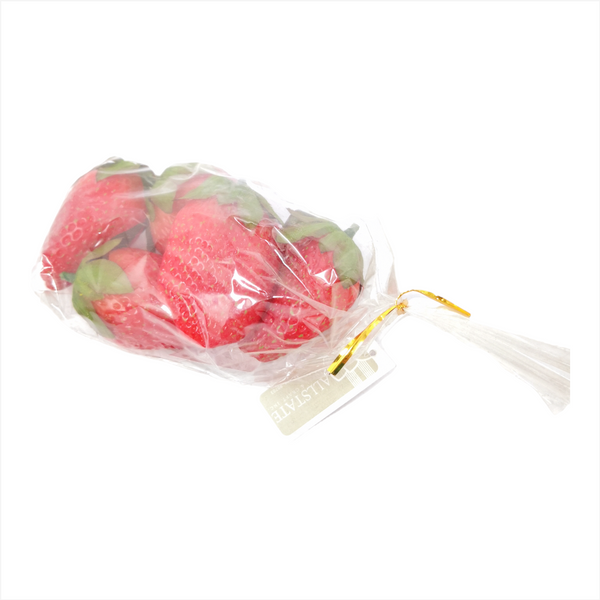 Fresas De Plastico Decoracion Artificial 5Pza