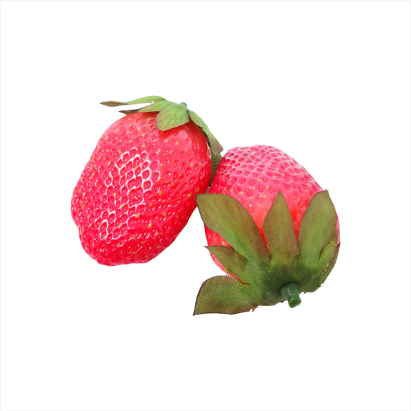Fresas De Plastico Decoracion Artificial 5Pza
