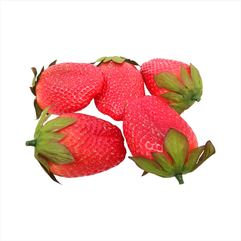 Fresas De Plastico Decoracion Artificial 5Pza