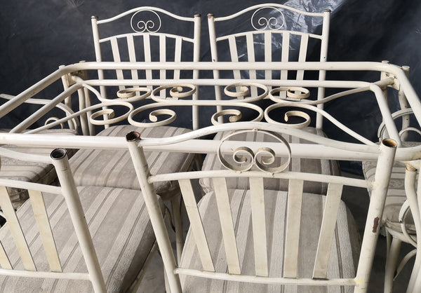 COMEDOR RUSTICO METALICO PARA JARDIN