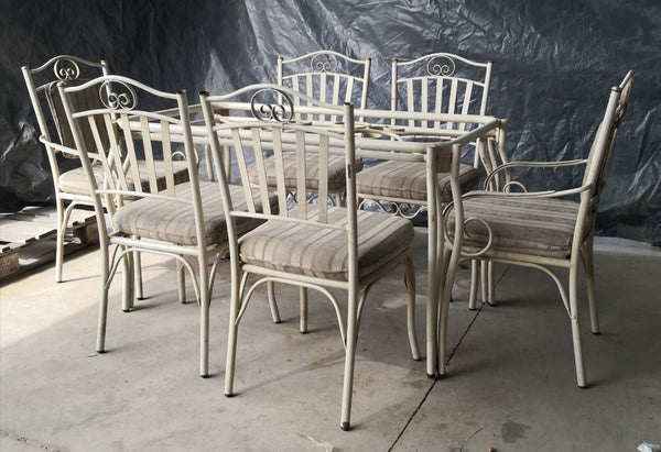 COMEDOR RUSTICO METALICO PARA JARDIN