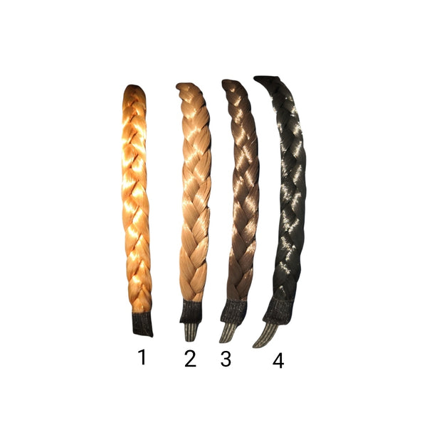 Pack 25 Docenas Diademas De Cabello Trenza Sintética Resorte Mayoristas