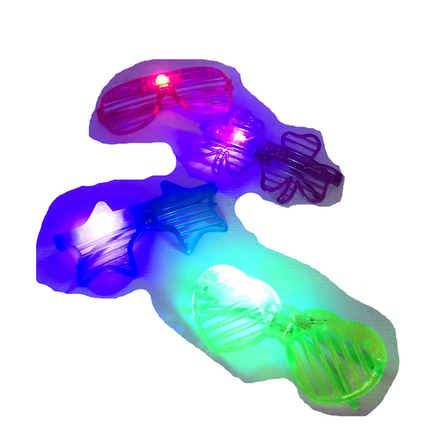 Lentes luminosos neon led Fiesta Disco Disfraz pack 12pz