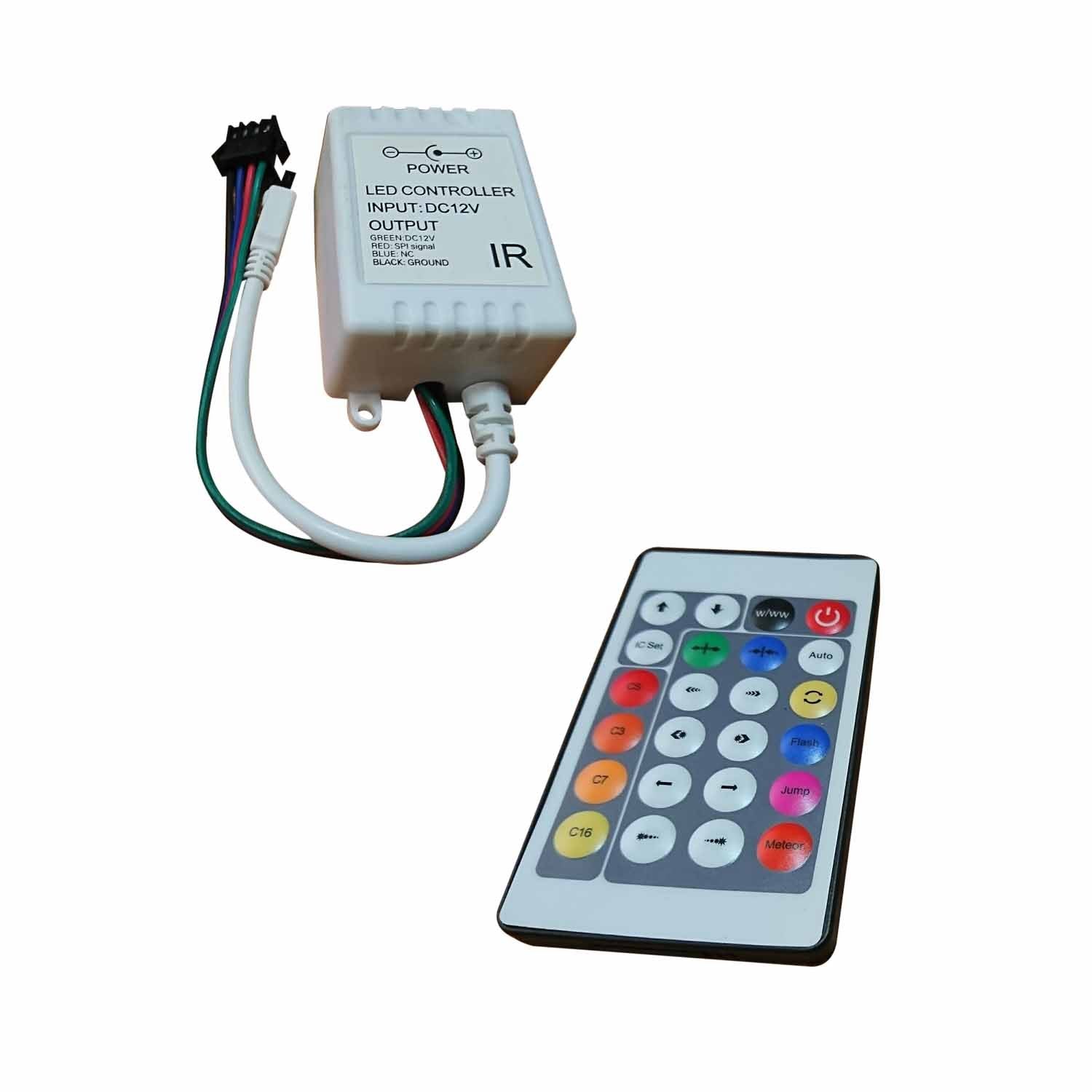 Control Infrarrojo Tira De Led Rgb Salida 8a - 12v