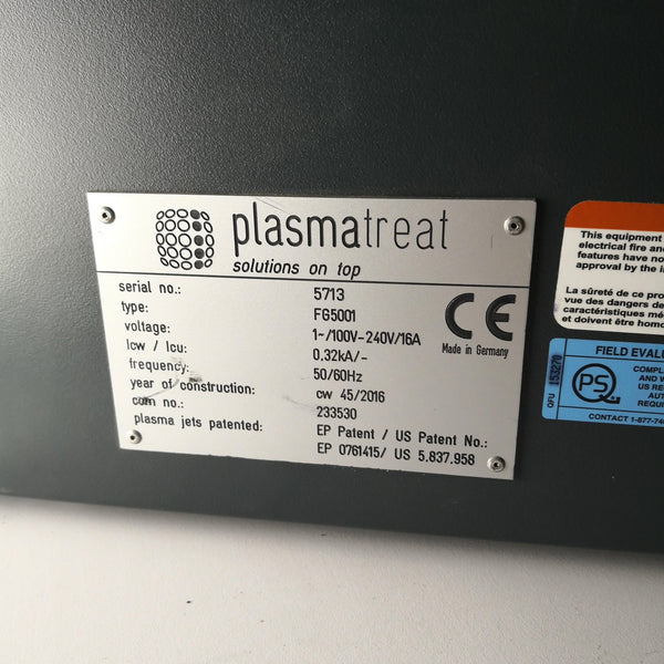 Plasmatreat Fg5001 Generador Plasma Equipo Limpia Superficie