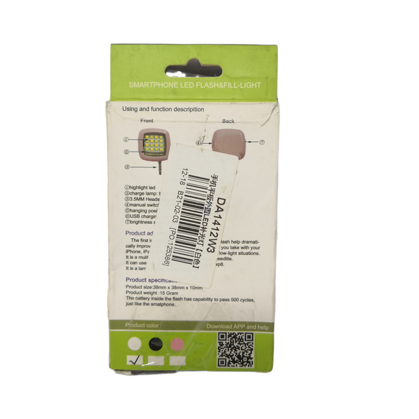 Flash de celular para foto selfie 16 leds Auxiliar 3.5mm