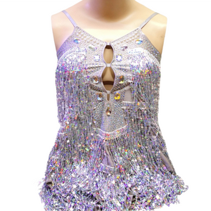 Blusa sin mangas de lentejuelas con tirantes para dama