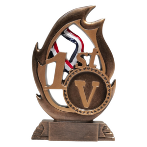Trofeo Victory Flame Reconocimiento 1 Y 3er Lugar Flama Resina