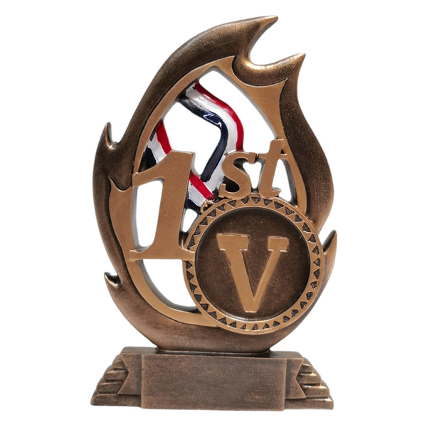 Trofeo Victory Flame Reconocimiento 1 Y 3er Lugar Flama Resina