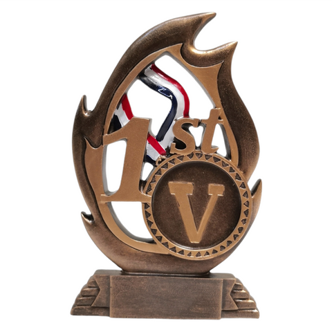 Trofeo Victory Flame Reconocimiento 1 Y 3er Lugar Flama Resina