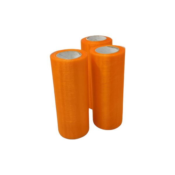 Rollo liston de Organza Tela de Tul Naranja Traslucido 15cm x 22m