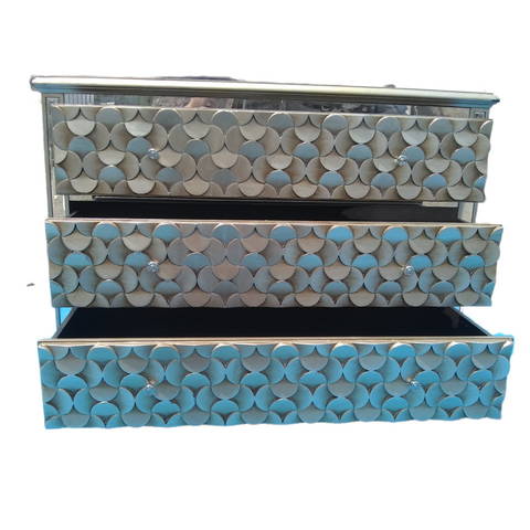 Cajonera Vintage Con Espejo Cristal Homelegance