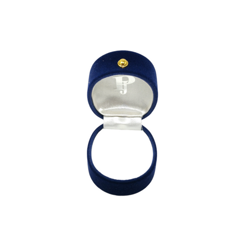 Estuche joyeria regalo caja Anillo aretes Terciopelo Azul / Eli