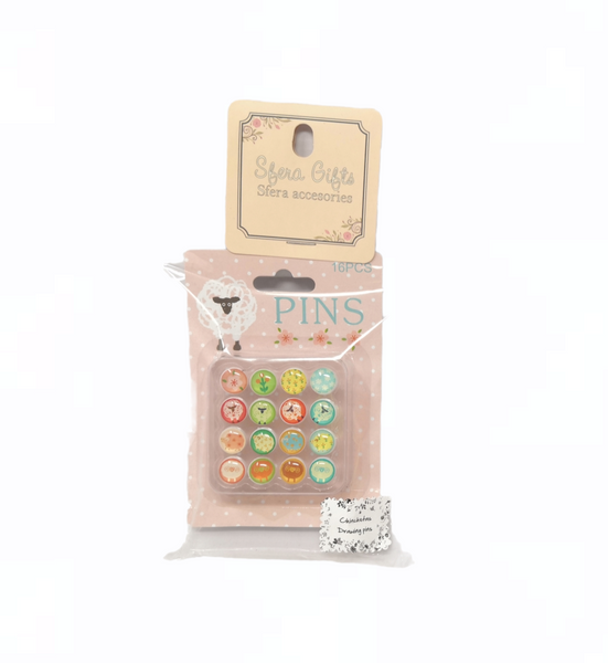 Chinchetas Push pins decorativos Infantiles 3pack x 16pza