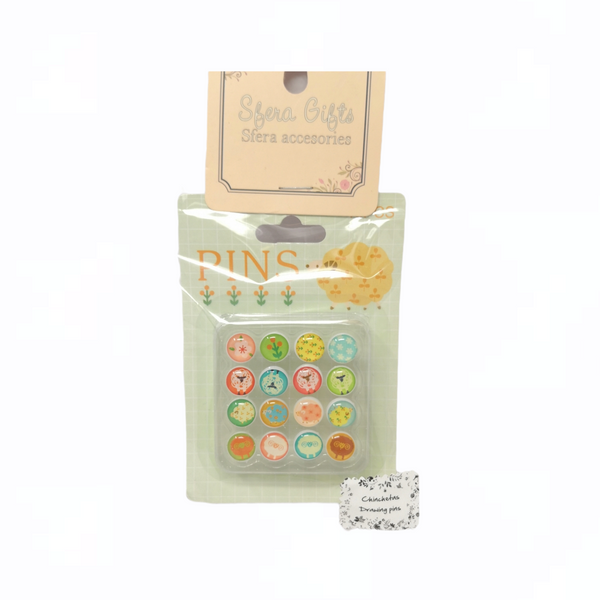Chinchetas Push pins decorativos Infantiles 3pack x 16pza