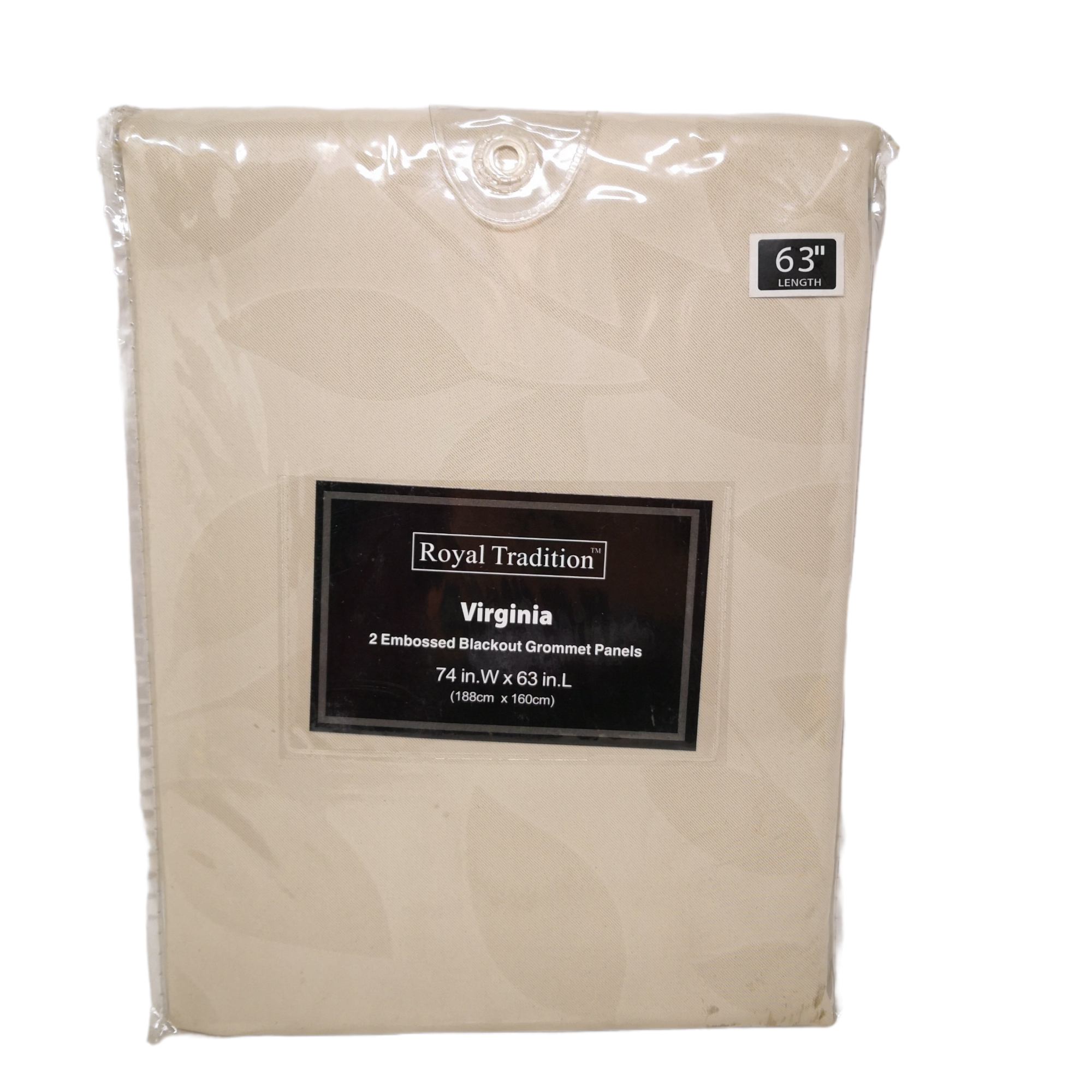 Cortina Doble Ventana Virginia Panel Beige Royal