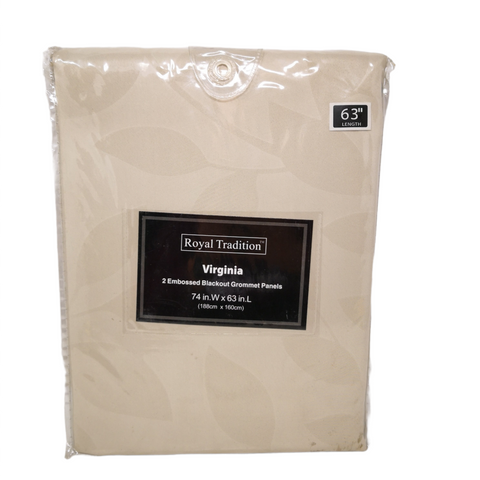 Cortina Doble Ventana Virginia Panel Beige Royal